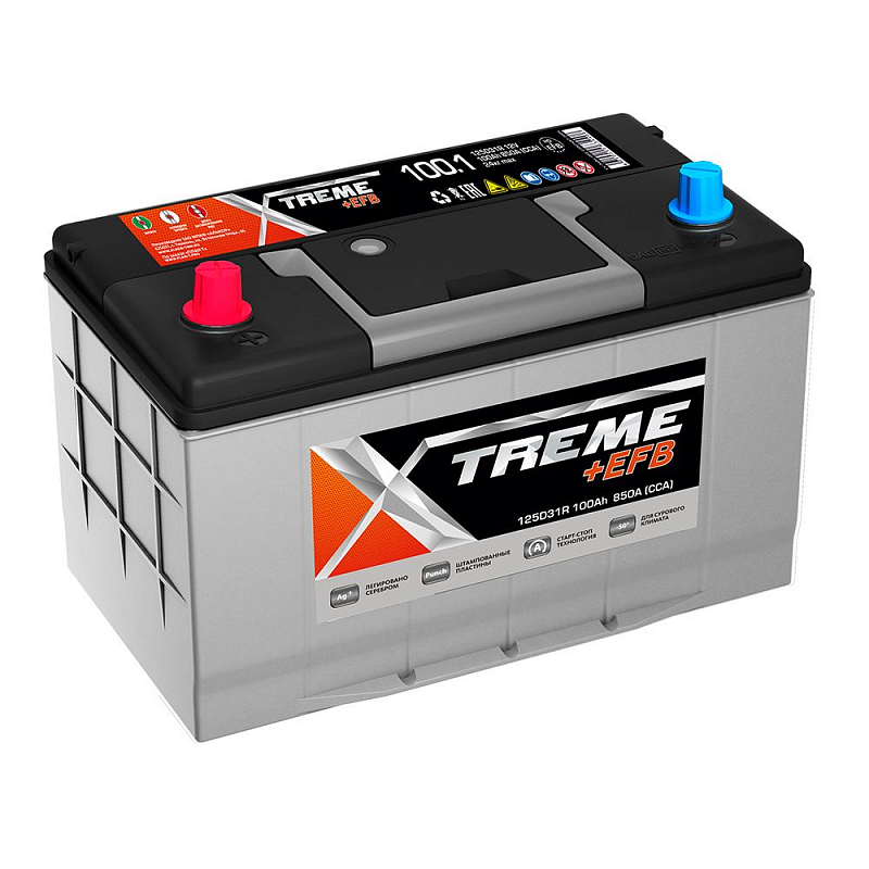 Аккумулятор 6СТ-100 пр.(125D31R) XTREME +EFB