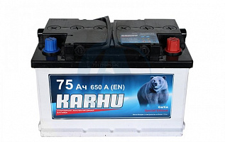 Аккумуляторная батарея 6СТ-75 VL АПЗ прям. KARHU