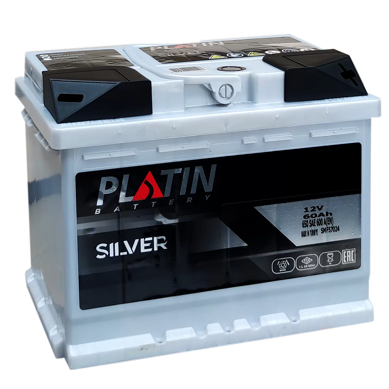 Аккумуляторная батарея 6СТ-60 Ah R+ (SMF 57024) PLATIN SILVER