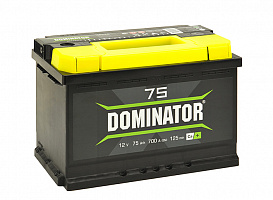 Аккумулятор 6СТ-75 (L) DOMINATOR