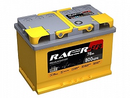 Аккумулятор 6СТ 78.1 пр. RACER+ EFB