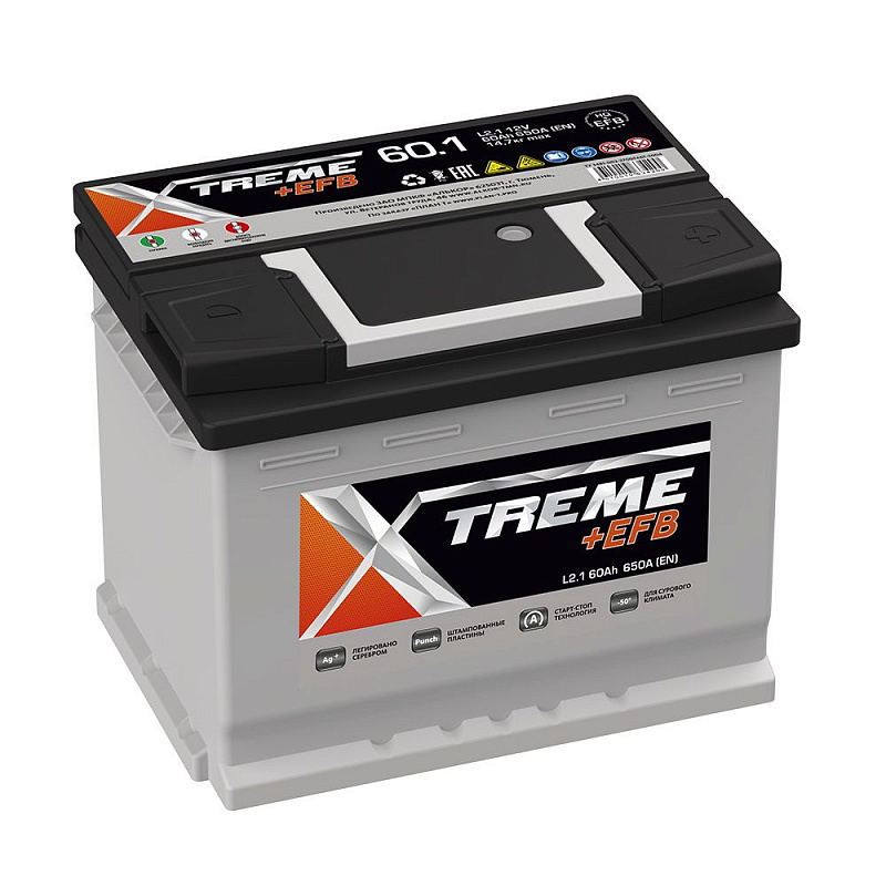 Аккумулятор 6СТ-60.1 пр. XTREME+EFB