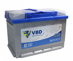 Аккумулятор 6СТ-75 L VBD прямой пол.